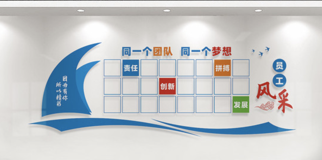 企業(yè)公司員工風(fēng)采照片文化墻(圖1) 企業(yè)員工風(fēng)采照片墻